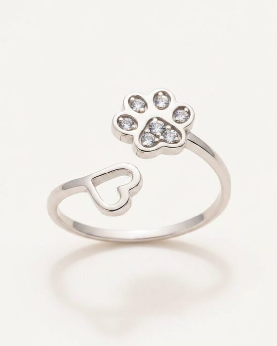 Anillo Ajustable Corazón Patita