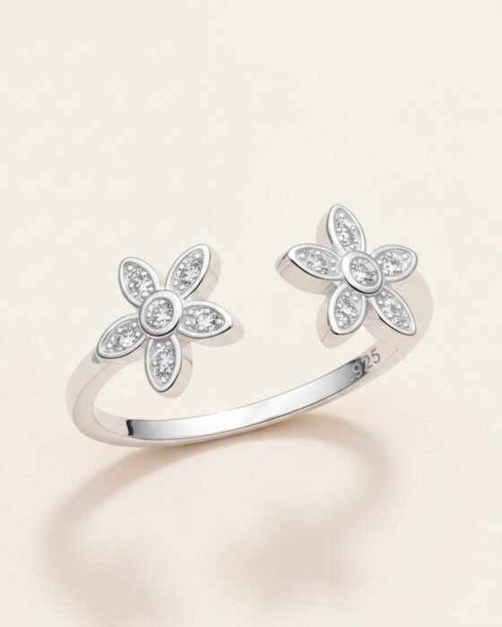 Anillo Ajustable Flores Circones