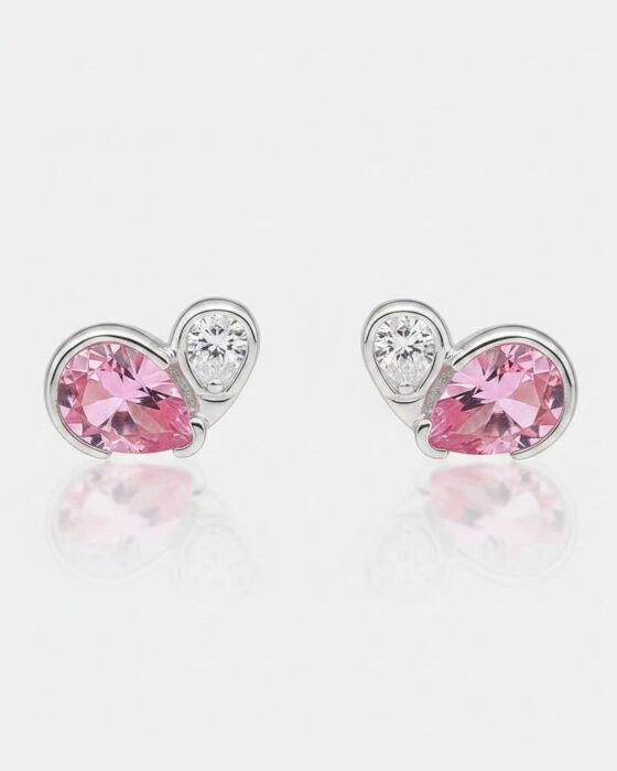 Aro Corazón Circón Rosa Francia