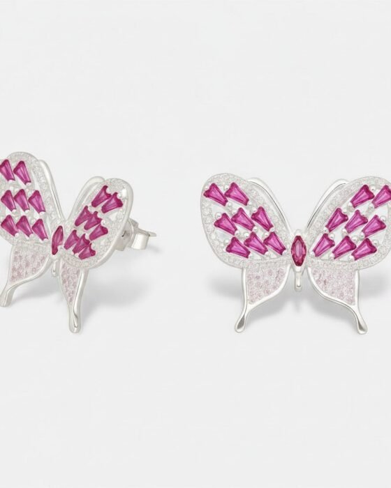 Aro Mariposa Circones Baguette Multicolor