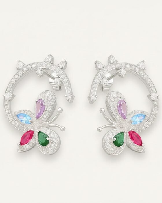 Aro Mariposa Circones Multicolor