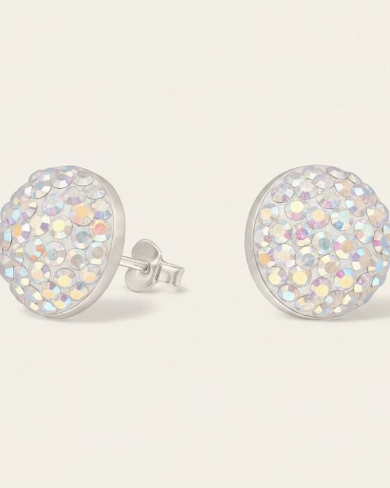 Aro Media Esfera Hecho con Cristal Swarovski® Tornasol 12 mm