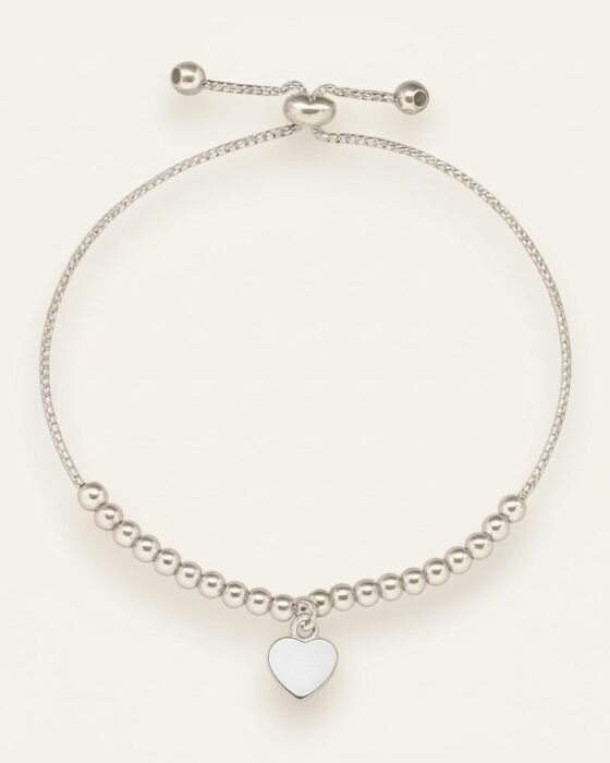 Pulsera Ajustable Esferas Corazón