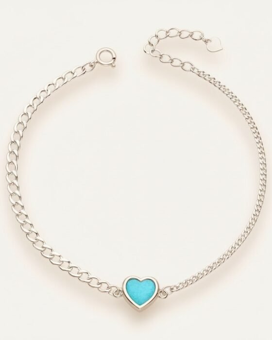 Pulsera Desigual Grumet Corazón Ópalo Azul