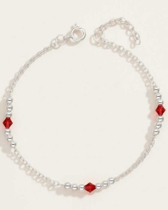 Pulsera Esferas Cristal Hecho con Swarovski® Rojo