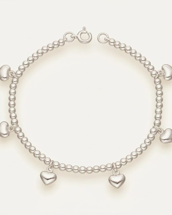 Pulsera Esferas y Corazones