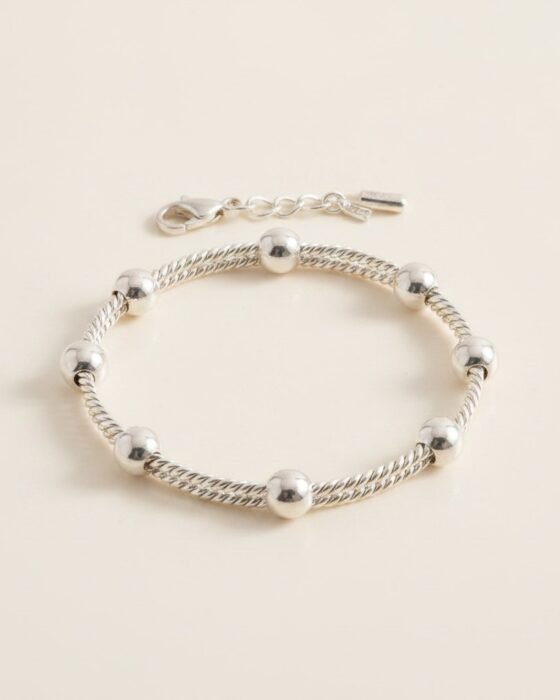 Pulsera Espiral Doble Esferas