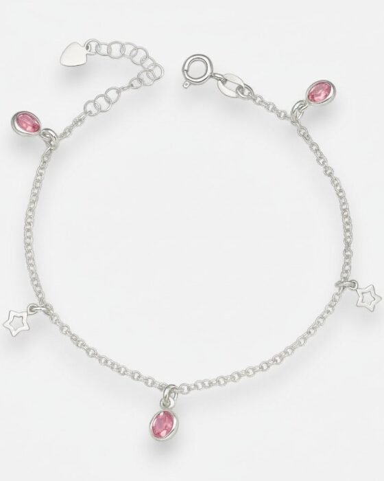 Pulsera Estrellas Circones Rosa Francia