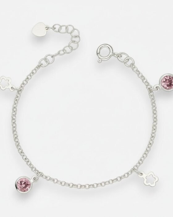Pulsera Flores Circones Rosa Francia 17 cm