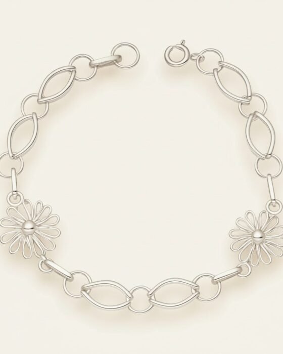 Pulsera Flores Óvalos