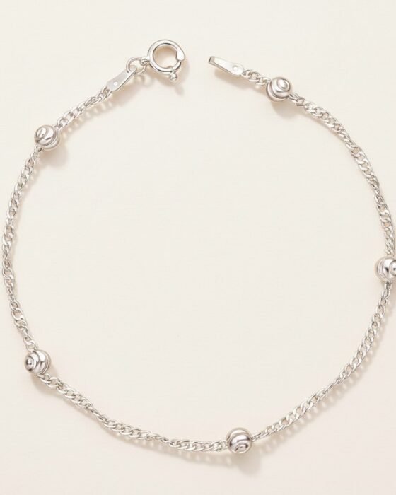 Pulsera Singapur Esferas Facetadas