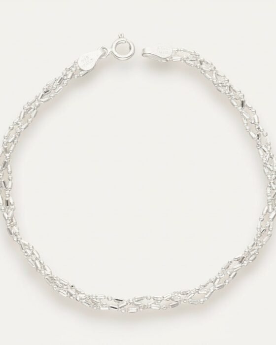 Pulsera Trenzada Hexágonos Puntos