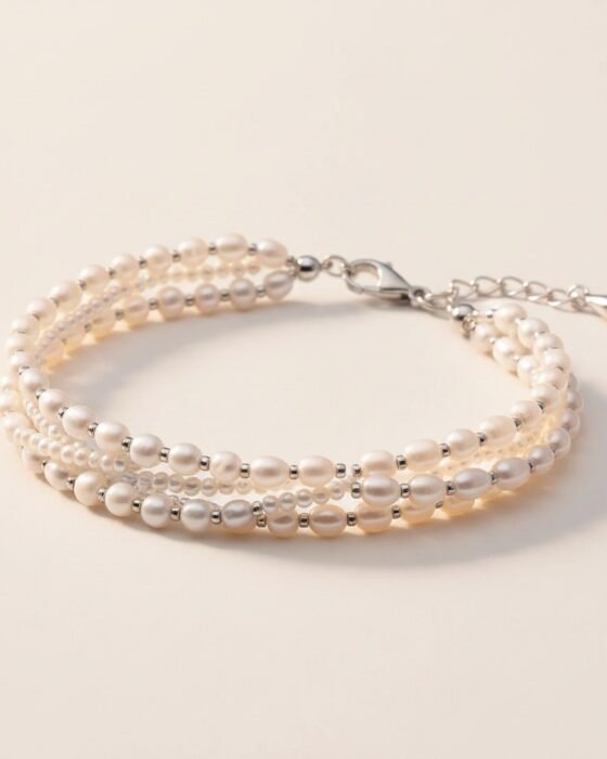 Pulsera Trenzada Madre Perla