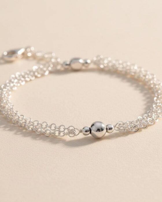 Pulsera Triple Esferas Cubos