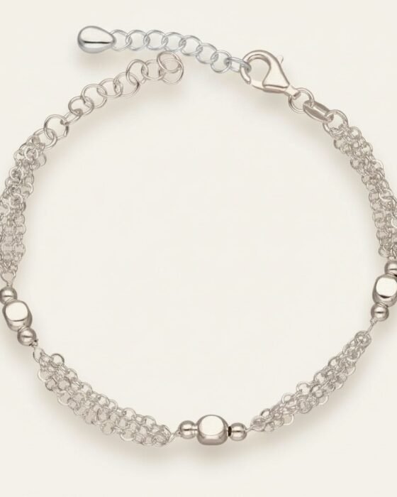 Pulsera Triple Esferas Cubos