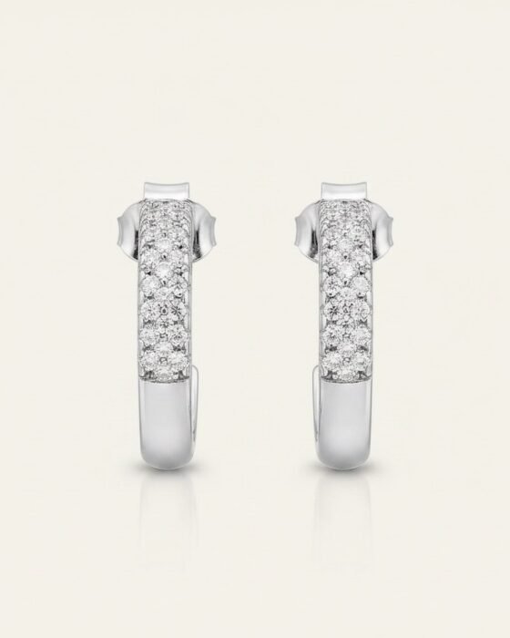 Semi Argolla Circones Pavé 14 mm