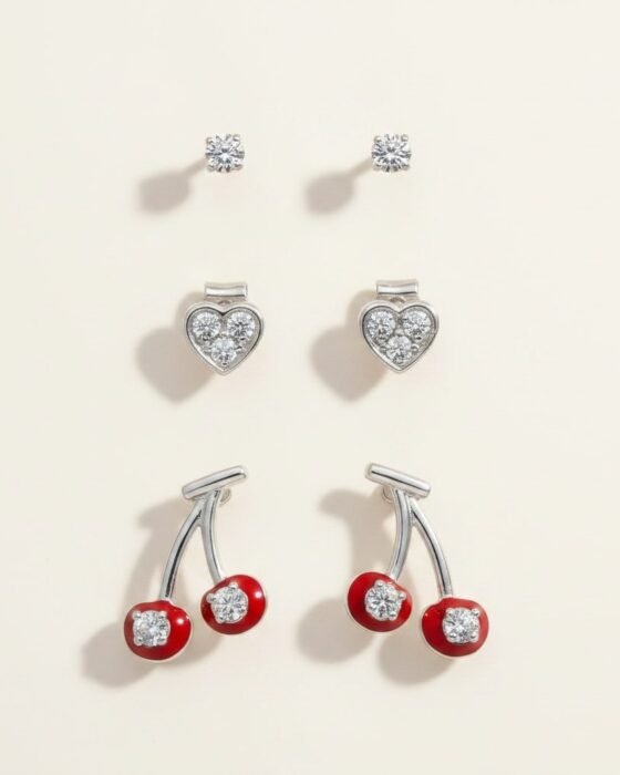Aros Cereza Circones Plata