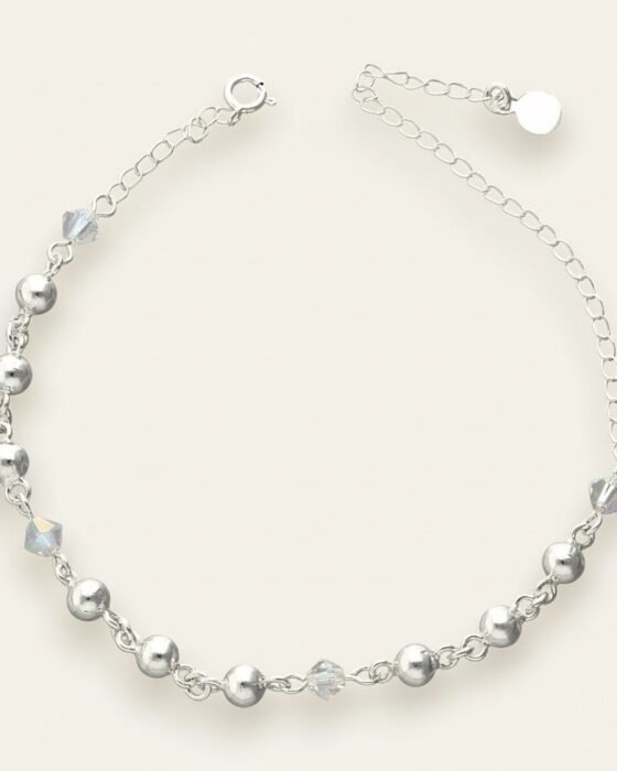 Tobillera Esferas Cristales Hecho con Swarovski® Tornasol