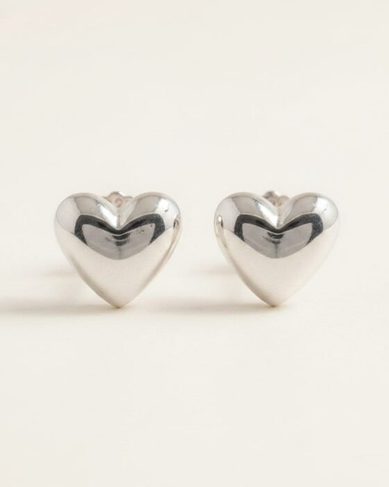Aros Corazón de Plata Amalia
