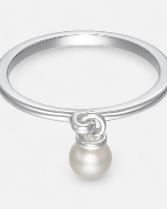 Anillo Perla Colgante
