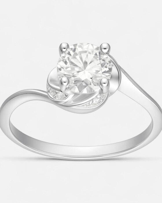 Anillo Entrelazado Moissanita