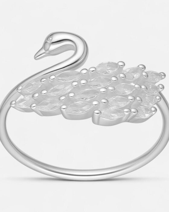 Anillo Cisne Circones Baguette