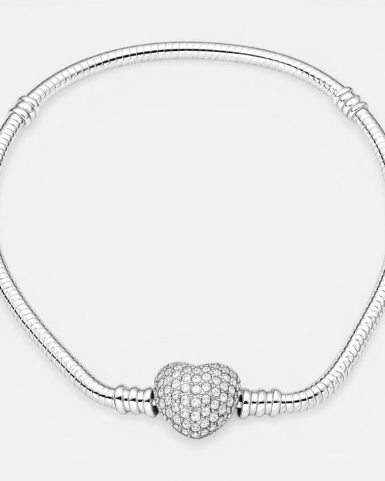Pulsera para Charm Corazón Circones 19 cm