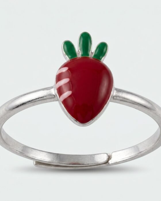 Anillo Ajustable Frutilla Esmaltada