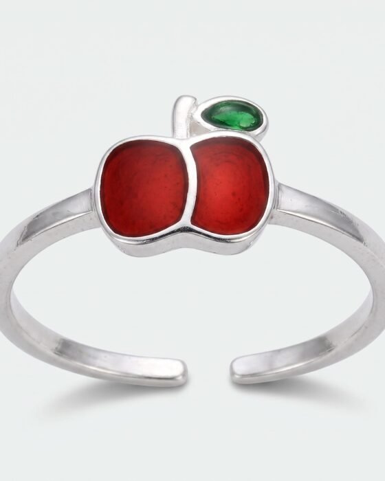 Anillo Ajustable Manzana Esmaltada