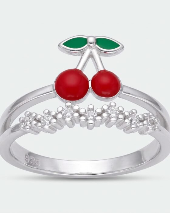 Anillo Cereza Esmaltada Circones