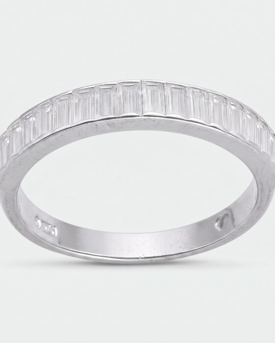 Anillo Cintillo Circones Baguette