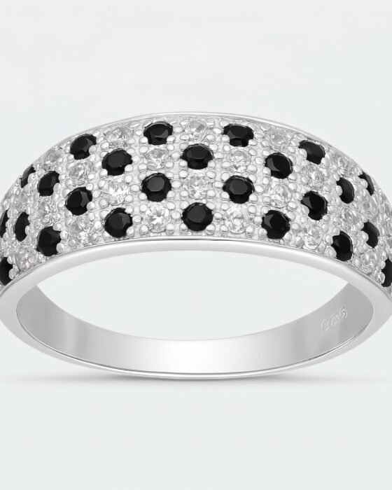 Anillo Cintillo Circones Ónix