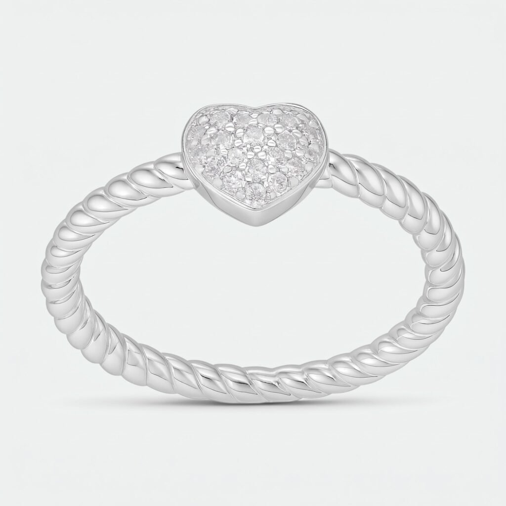 Anillo Entorchado Corazón Circones