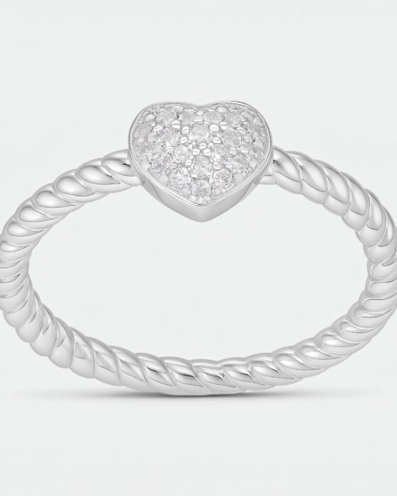 Anillo Entorchado Corazón Circones