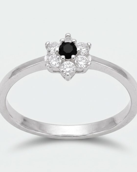 Anillo Flor Circones Ónix