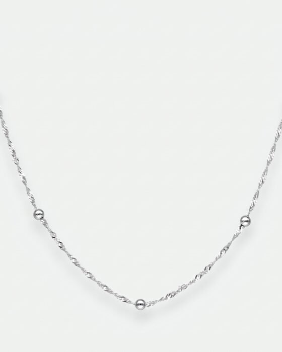 Collar Choker Ajustable Singapur con Esferas