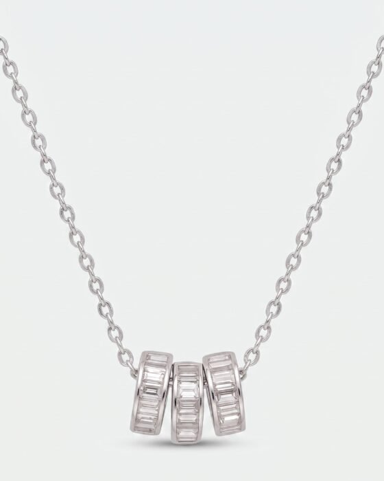 Collar Círculos Circones Baguette