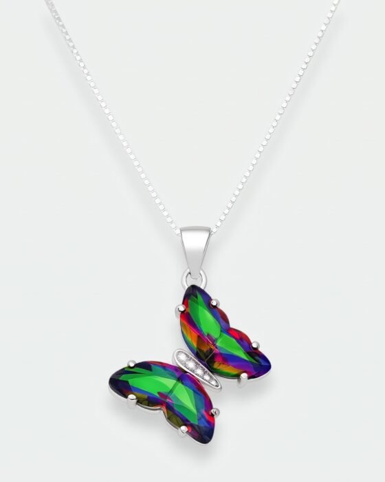 Collar Mariposa Hecho con Cristal Swarovski® Tornasol