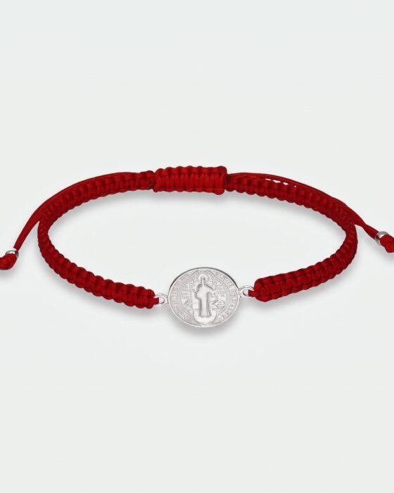 Pulsera Hilo Rojo Ajustable San Benito Abad