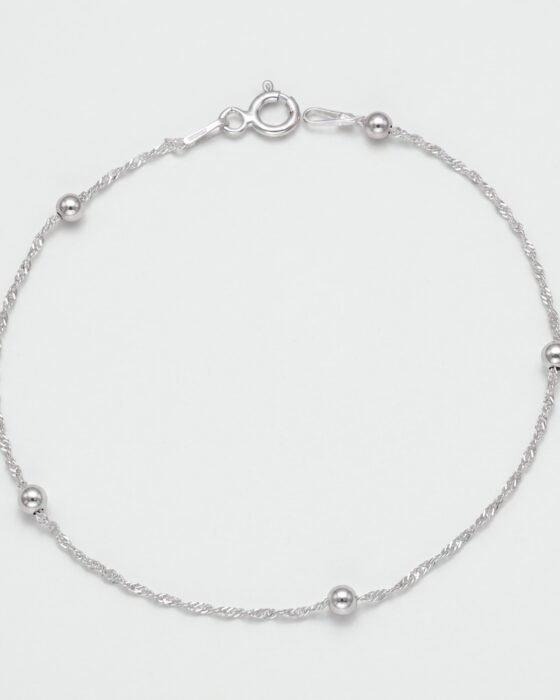 Pulsera Singapur con Esferas
