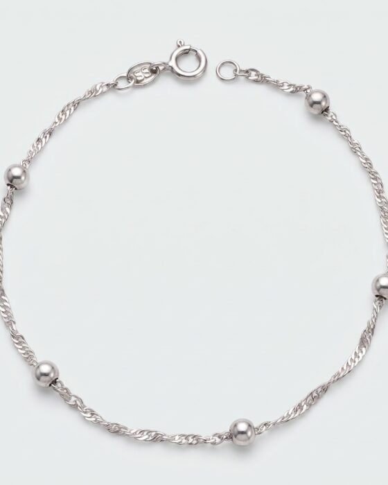 Pulsera Singapur con Esferas