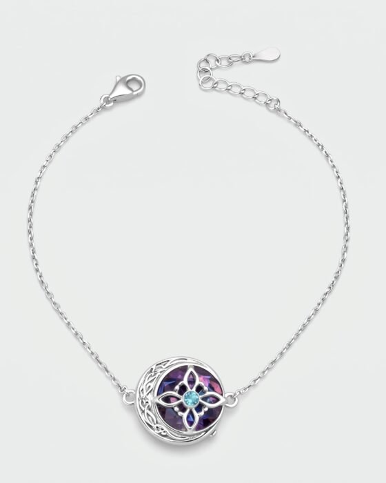 Pulsera Nudo de Brujas Cristal Hecho con Swarovski® Tornasol