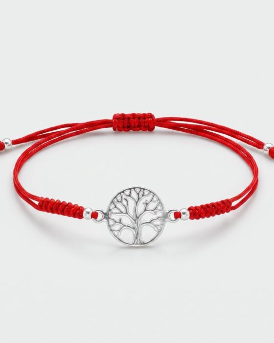Pulsera Hilo Rojo Ajustable Árbol de la vida