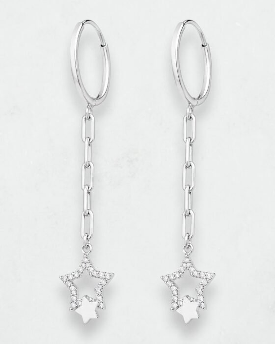 Argolla Cadena Estrellas Circones 16 mm