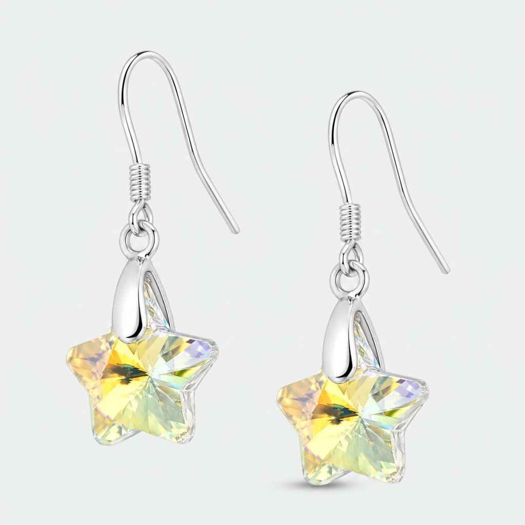 Aro Estrella Cristal Hecho con Swarovski® Tornasol