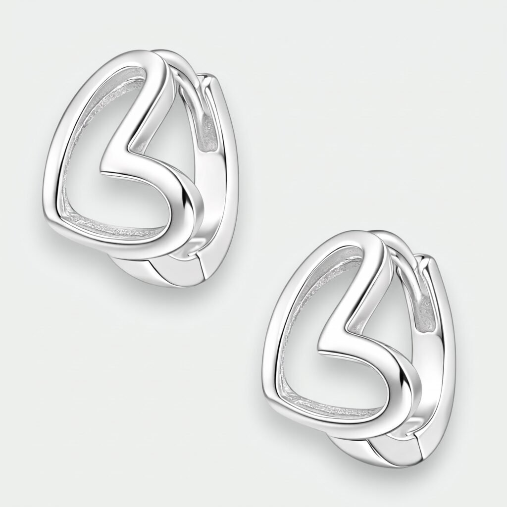Argolla Huggie Mini Corazón 11 mm
