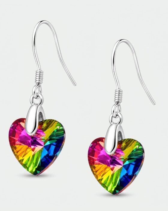 Aro Corazón Cristal Hecho con Swarovski® Tornasol