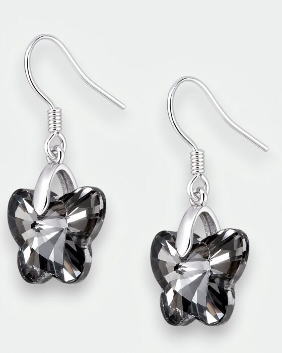 Aro Mariposa Hecho con Cristal Swarovski® Negro
