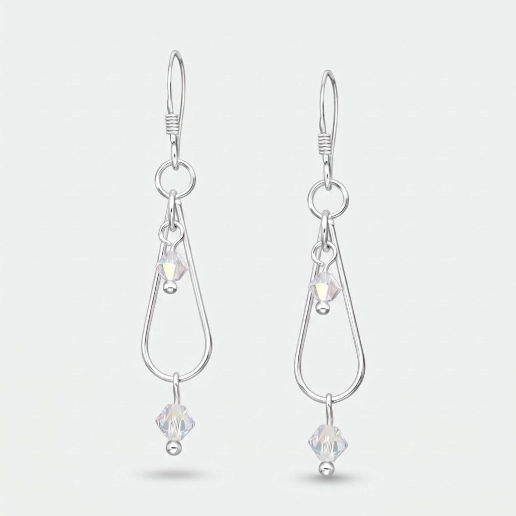 Aro Gota Cristales Hecho con Swarovski® Tornasol