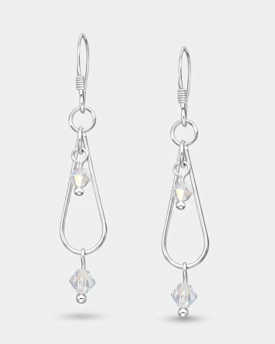 Aro Gota Cristales Hecho con Swarovski® Tornasol